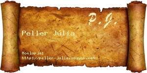 Peller Júlia névjegykártya